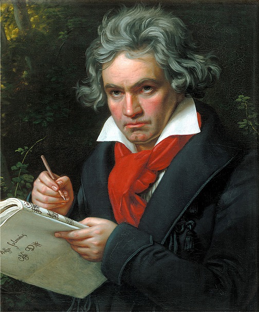 Portrait Beethovens mit der Partitur zur Missa Solemnis / Joseph Karl Stieler (1781–1858) Portrait Beethovens mit der Partitur zur Missa Solemnis / Joseph Karl Stieler (1781–1858)
